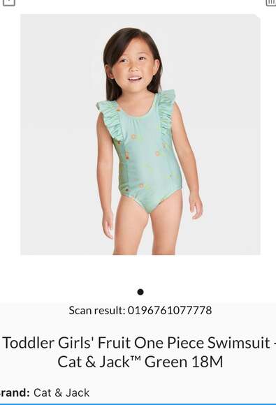 Cat & Jack Toddler Girls' Fruit One Piece Swimsuit - Picture 1 of 1